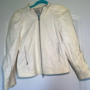 Skaist Taylor Cream Leather Jacket